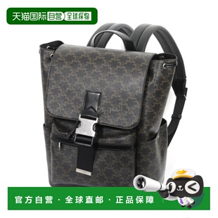 韩国直邮CELINE TRIOMPHE 帆布和小牛皮双肩包 (120812GL7 38SI)