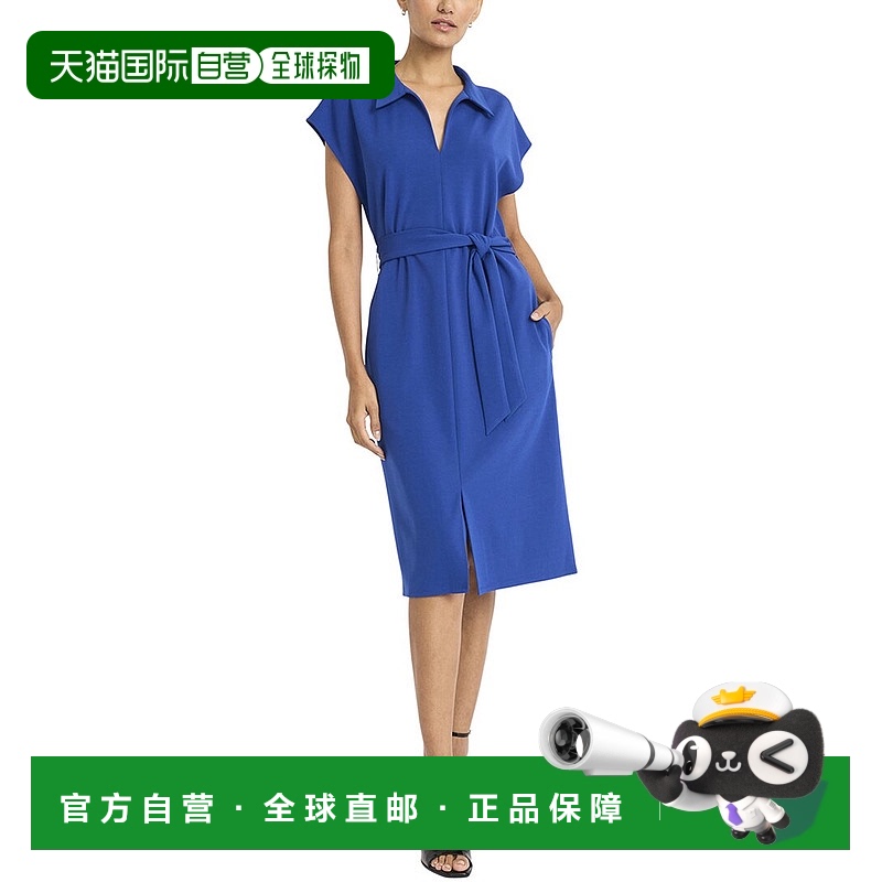 自营 Maggy London Midi连衣裙-蓝色 美国奥莱直发