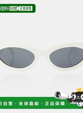 1h可退 香港直邮Celine 思琳 女士 椭圆形太阳眼镜 white白色 舒