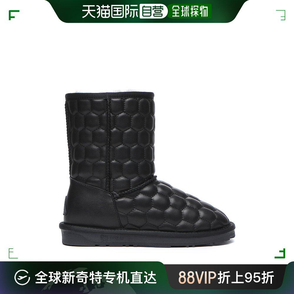 澳大利亚直邮everau复古简约女士六角形车线雪地靴保暖棉澳洲厚底