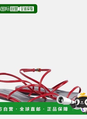 1h可退 香港直邮潮奢 KHAITE 女士 Loop 皮质凉鞋 red红色 舒适时