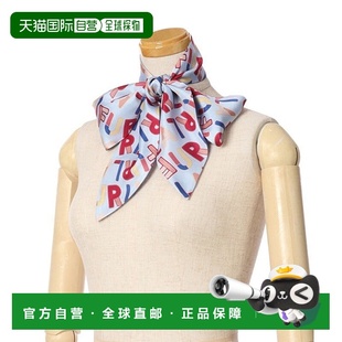 丝绸双面窄围巾 62727339 FURLA 植物图案 标志 日本直邮FURLA