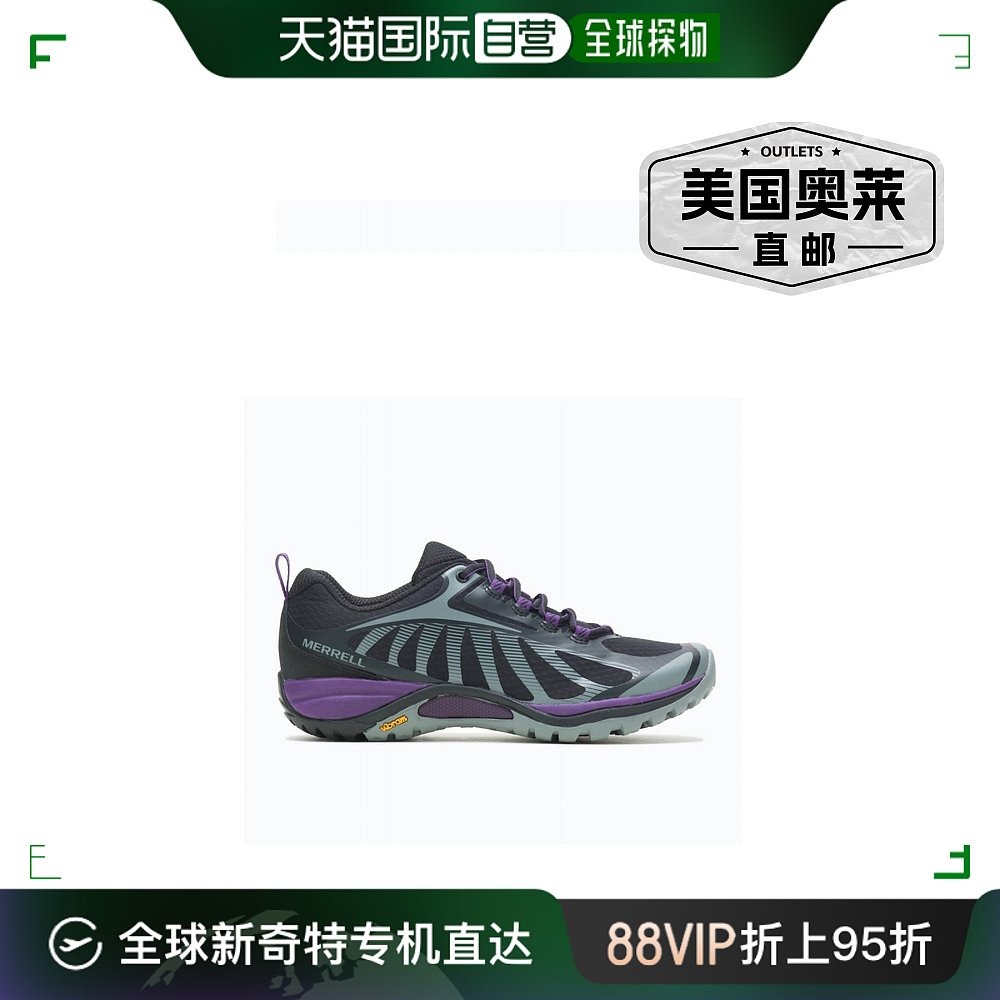 merrell女式 Siren Edge 3 登山鞋 - 中号黑色/巴西莓 - 黑色/巴 女鞋 时尚休闲鞋 原图主图