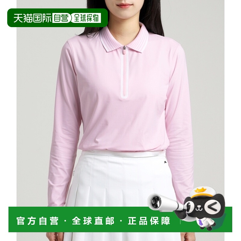 韩国直邮G/fore高尔夫外套粉色polo领设计感G4LC0K863-BLUSH