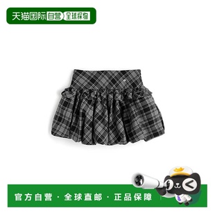 日本直邮日潮 格子荷叶边蓬蓬迷你裙半身裙AC2617 GRL内衬安全裤