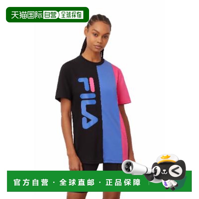 美国直邮fila斐乐女士黑色紧身舒适运动休闲短裤夏季