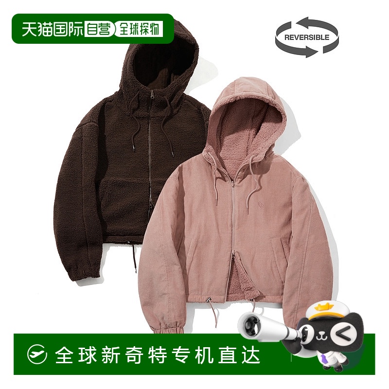 韩国直邮Code:graphy女士外套短款连帽拉链时尚休闲保暖女装上装