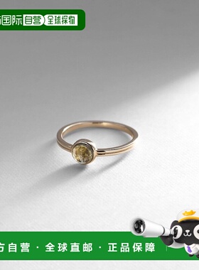 日潮跑腿COCOSHNIK 拉长石圆形凸圆形戒指宝石叠戴配饰婚戒