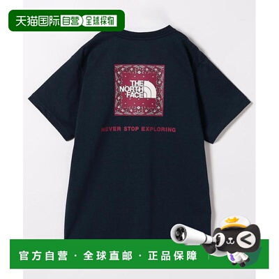 日本直邮THE NORTH FACE 女士 短袖方巾印花T恤 NTW32446 3423207