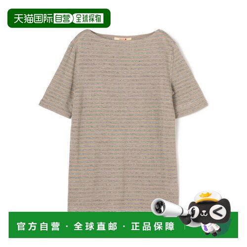 BACCA 女装 长版亚麻半袖T恤 休闲宽松百搭 35035403006条纹