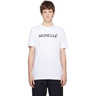 男士 白色棉质 Moncler 恤 盟可睐 潮奢