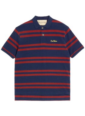 VALENTINO 男士T恤 VMH04CAYNCQ1 AW2025 蓝色 短袖Polo衫