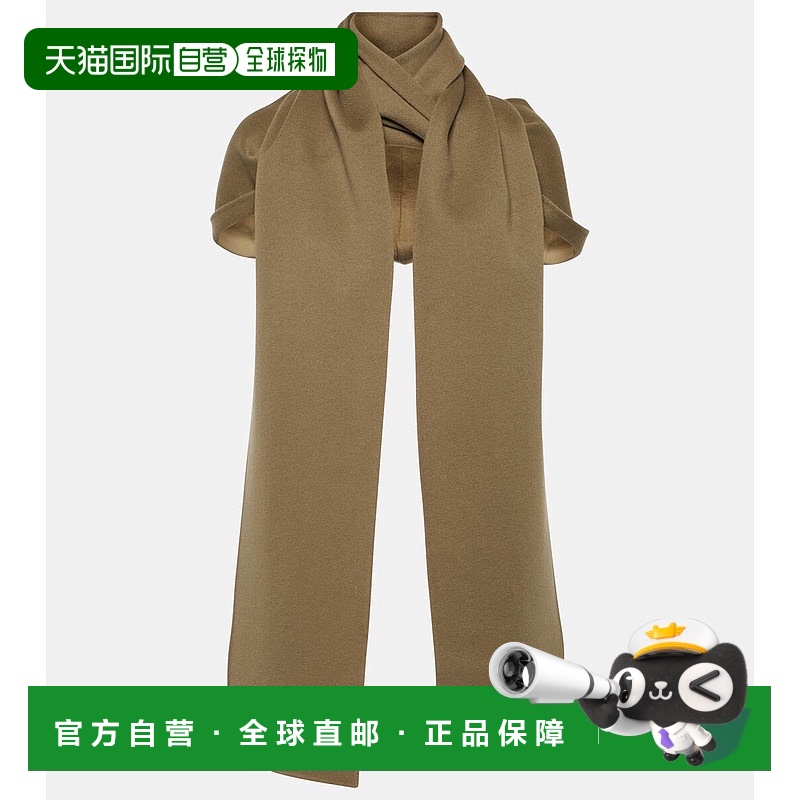 1h可退 香港直邮潮奢 The Row 女士 Dodi 羊绒围巾 brown棕色 舒