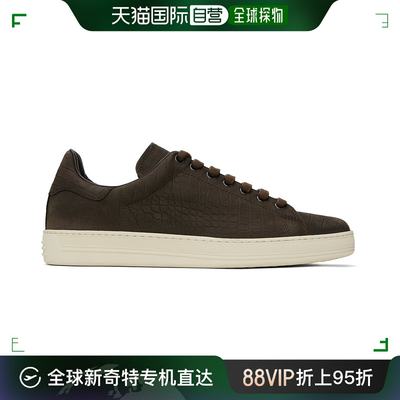 香港直邮潮奢 Tom Ford 汤姆 福特 男士 棕色 Warwick 运动鞋 J10