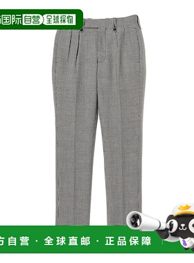 1h可退 日本直邮Tangent男装 绅士格纹斜纹裤 修身锥形西裤 21237