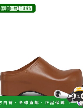 香港直邮MARNI 女士拖鞋 SBMS00970400M81 AW2025 咖啡色 SABOT