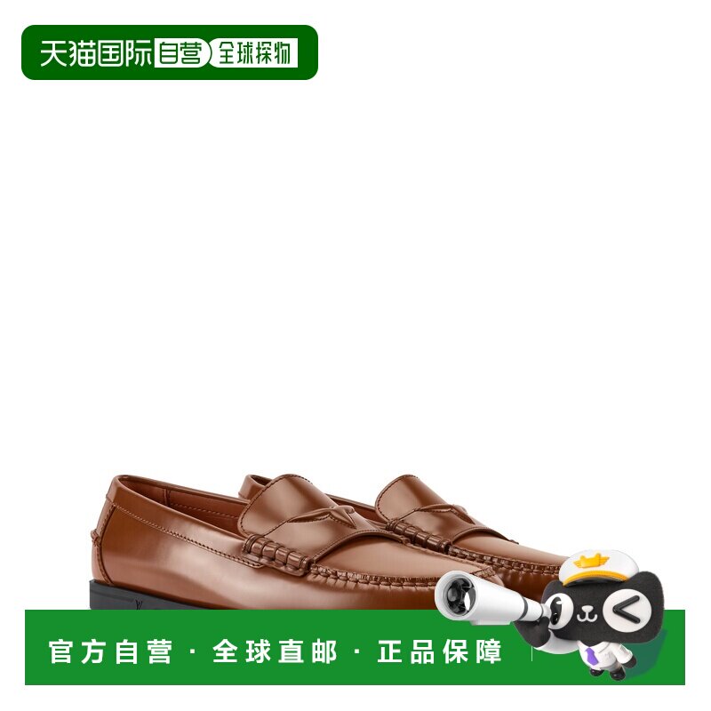 自营欧洲直邮LV路易威登 Croisette男士干邑色小牛皮莫卡辛鞋皮鞋