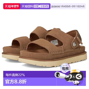 1h可退 香港直邮Ugg 女士 Goldenstar Glide 凉拖 brown棕色 舒适