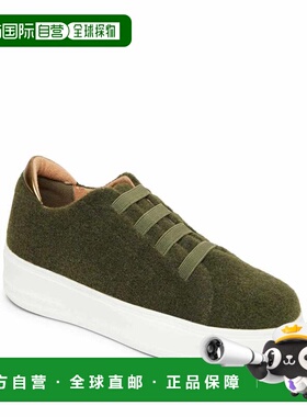 自营Dearfoams Women's Sport Foam Elastic Lace Slip-On Sneake