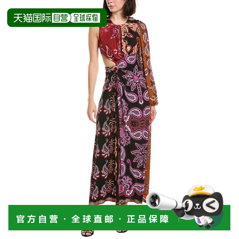 自营farm rio法姆里约大码连衣裙-红色 性感长裙 美国奥莱直发