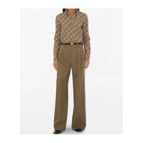 BURBERRY 女士衬衫 80982521 CO 花色 格纹棉质衬衫