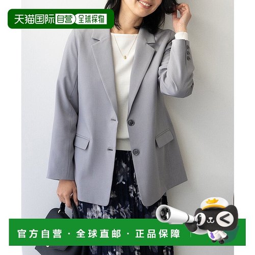 日本直邮Honeys 女士纯色长袖抗菌防臭麻调再生聚酯纤维外套 [HN6