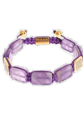自营 Nialaya CZ 紫水晶 18K 925 女士手链 - 紫色 美国奥莱直发