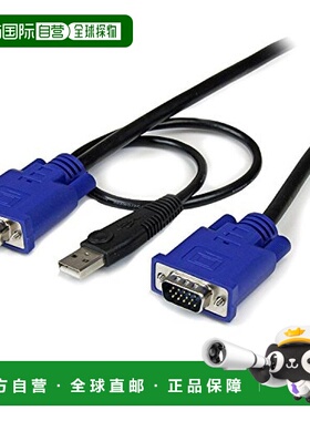 【日本直邮】Startech.com连接线电脑自动切换器用KVM数据线4.5M