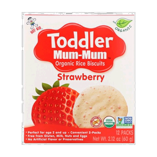 香港直邮旺旺,Toddler Mum-Mum，有机稻米饼干，18 个月以上，草1