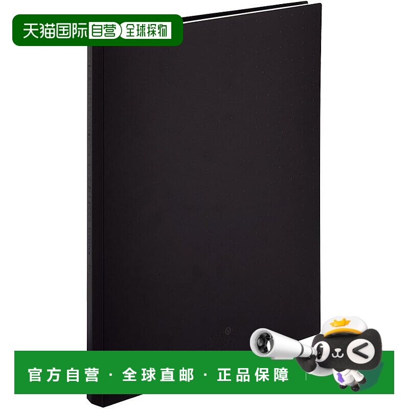 【日本直邮】LIHIT LAB 文件透明簿 可互换 A4 30 孔 15 口袋 黑