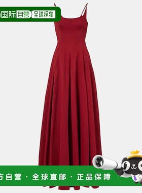 1h可退 香港直邮Staud 女士 Joy 褶裥棉混纺礼服 red红色 舒适时