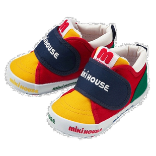 日本直邮MIKIHOUSE二段大童帆布学步鞋防滑耐磨