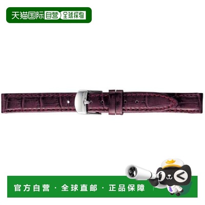 日本直邮BKME053EM BAMBI SCOTCHGARD 酒红色压纹牛皮表带