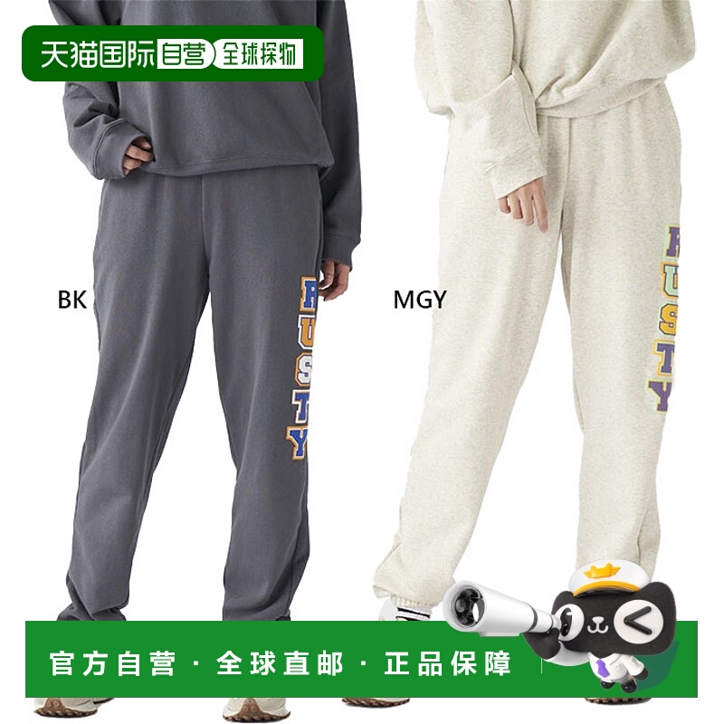 日本直邮Rusty 女士笑脸标志长款运动裤休闲裤下装长裤RUSTY 9557