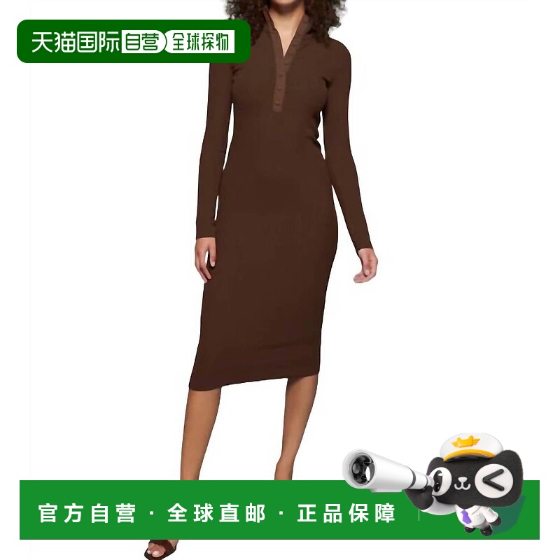 自营nation ltdPhoebe Turtleneck Dress In Dark Chocolate - da