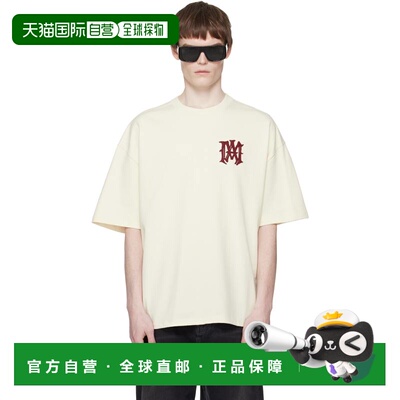 香港直邮AMIRI 男士 白色 Hollywood Oversized T恤 AMTOJR1056