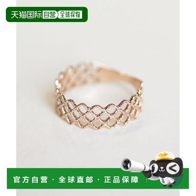 1h可退 日本直邮cui-cui 男女同款 K10黄金 网状设计戒指 7554040