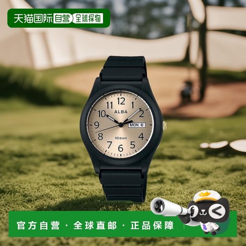 【日本直邮】精工 WATCH 阿尔巴运动石英男士手表 AQPJ412 黑色