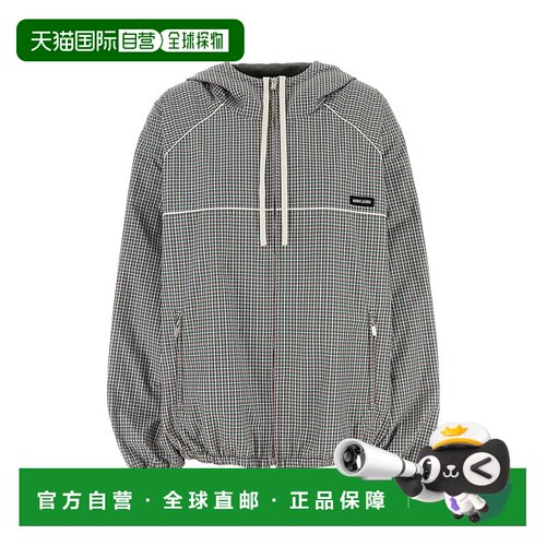 1h可退 香港直邮潮奢 Miu Miu 缪缪 女士 格紋抽繩夾克 ML1234SOO