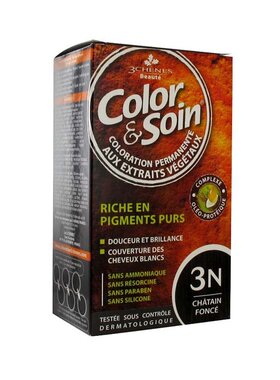 3Chenes/三橡树纯植物染发膏135ml3N暗栗色1-2盒装