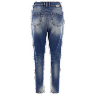 香港直邮BALMAIN 女士牛仔裤 BF1MG006DD646FF SS2024 蓝色紧身裤