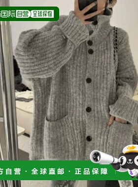 日本直邮deux amour 女装 立领前扣针织长款开衫 显瘦修身设计 14