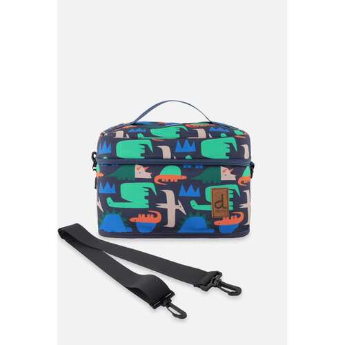 自营deux par deuxLunch Box Navy Dinosaur Print - navy dinosa