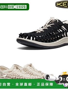 日本直邮 KEEN UNEEK CANVAS 独特帆布男士春夏白色凉鞋套脚运动