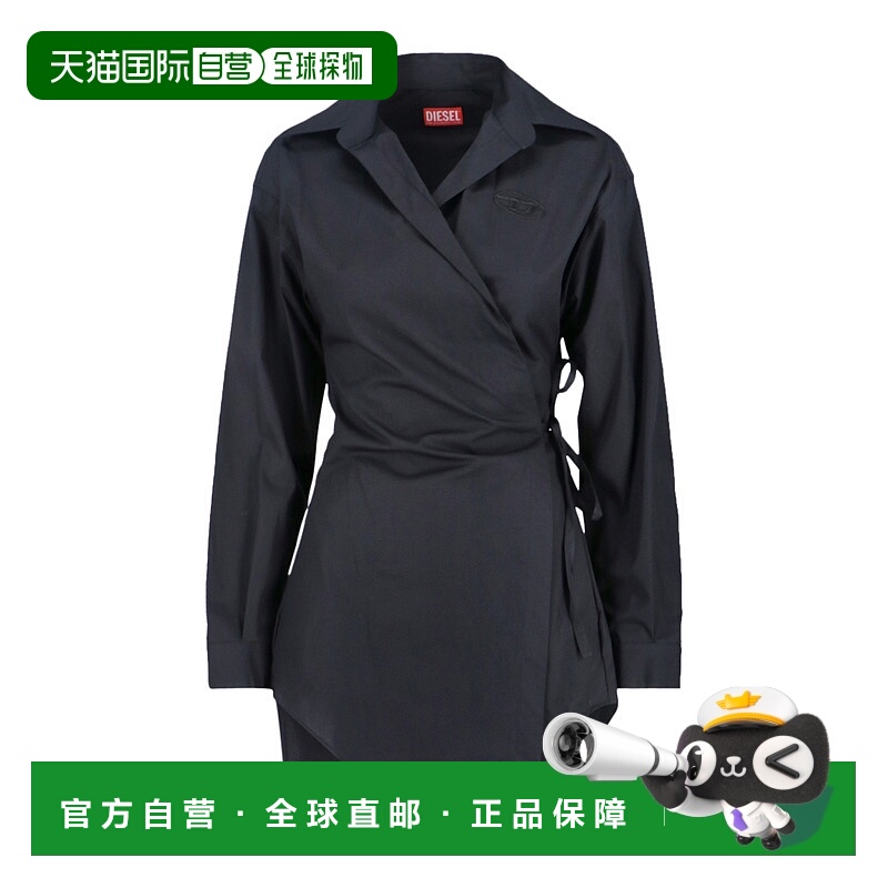 1h可退 香港直邮潮奢 Diesel 迪赛 女士 黑色连衣裙 A200630EPCL
