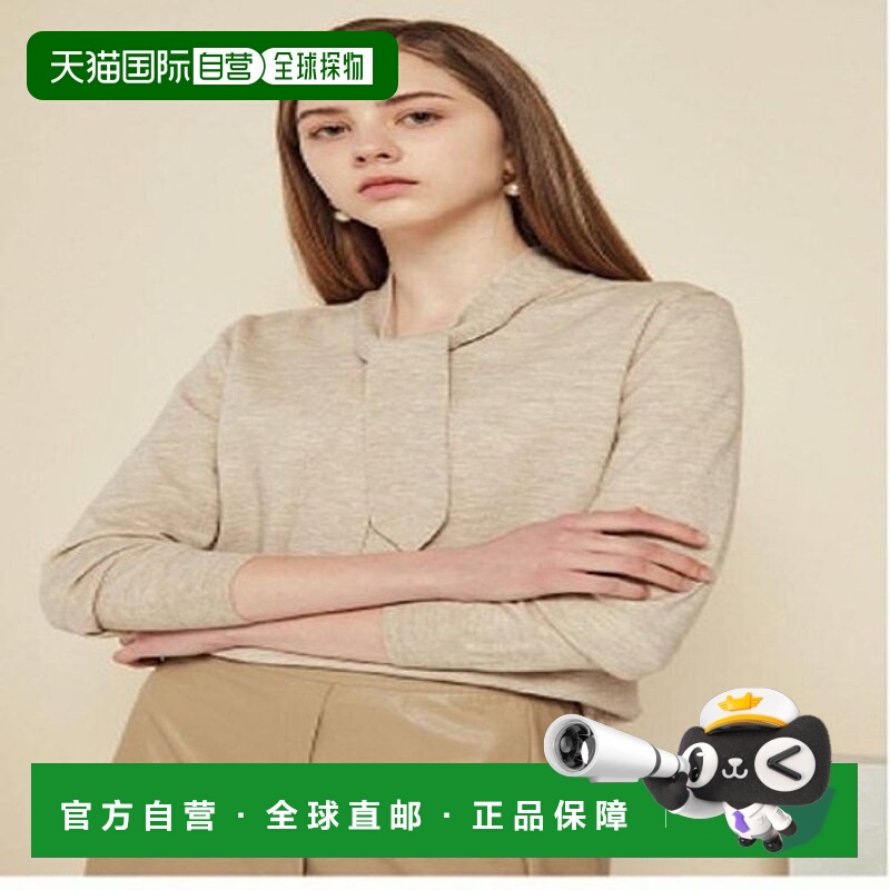 韩国直邮THE IZZAT Theizat 系带 V 领套头针织衫 IM2A1PO01SG