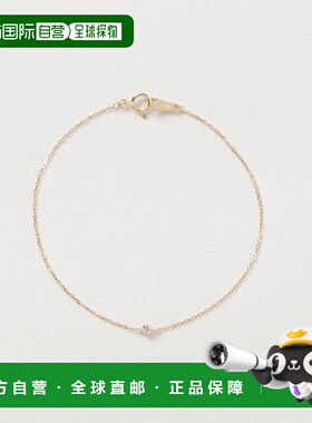 1h可退 日本直邮NOJESS女士K18YG金镶钻手链 优雅精致单颗钻石设