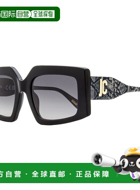 自营Just Cavalli女式蝴蝶蛇皮太阳镜SJC020K 0700黑色54mm-0700