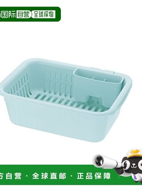 【日本直邮】Richell利其尔沥水器迷你餐具薄荷蓝色厨房用方便使
