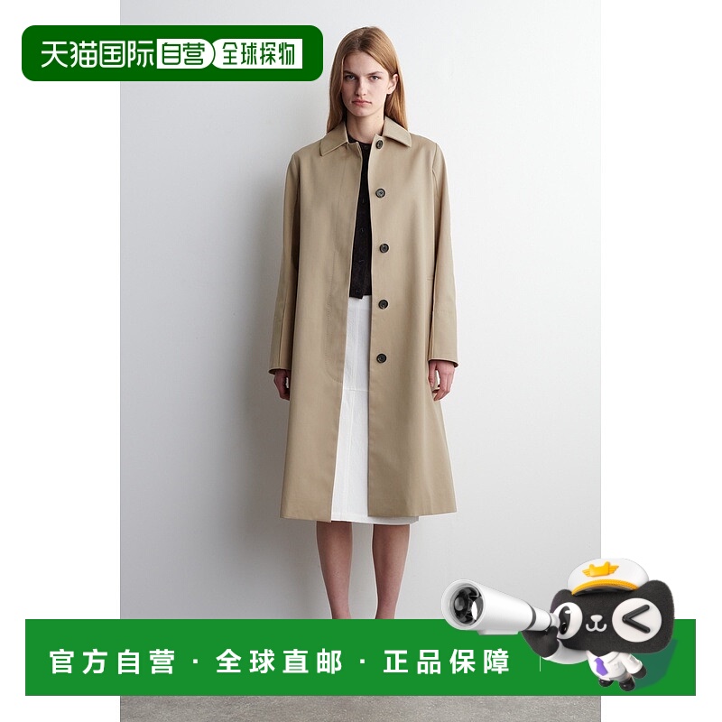 自营欧洲直邮COS 女士经典直筒纯棉大衣